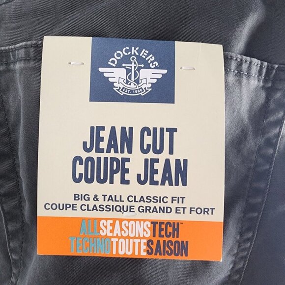 Dockers Grey Jean Cut Big & Tall Pants Size 54/32 - Picture 10 of 12